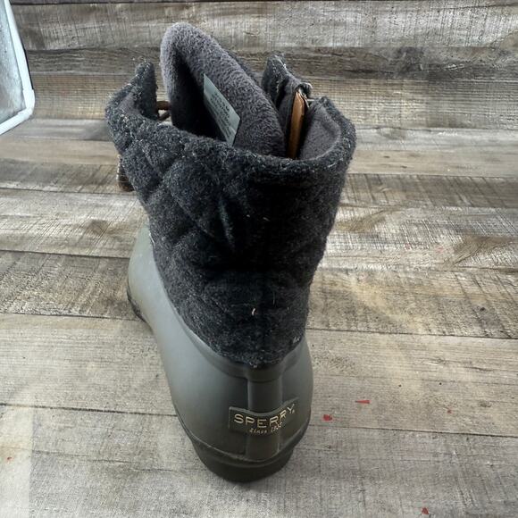 Sperry Womens Waterproof Emboss Wool Duck Boots Rain Snow Size 9M - Picture 13 of 16